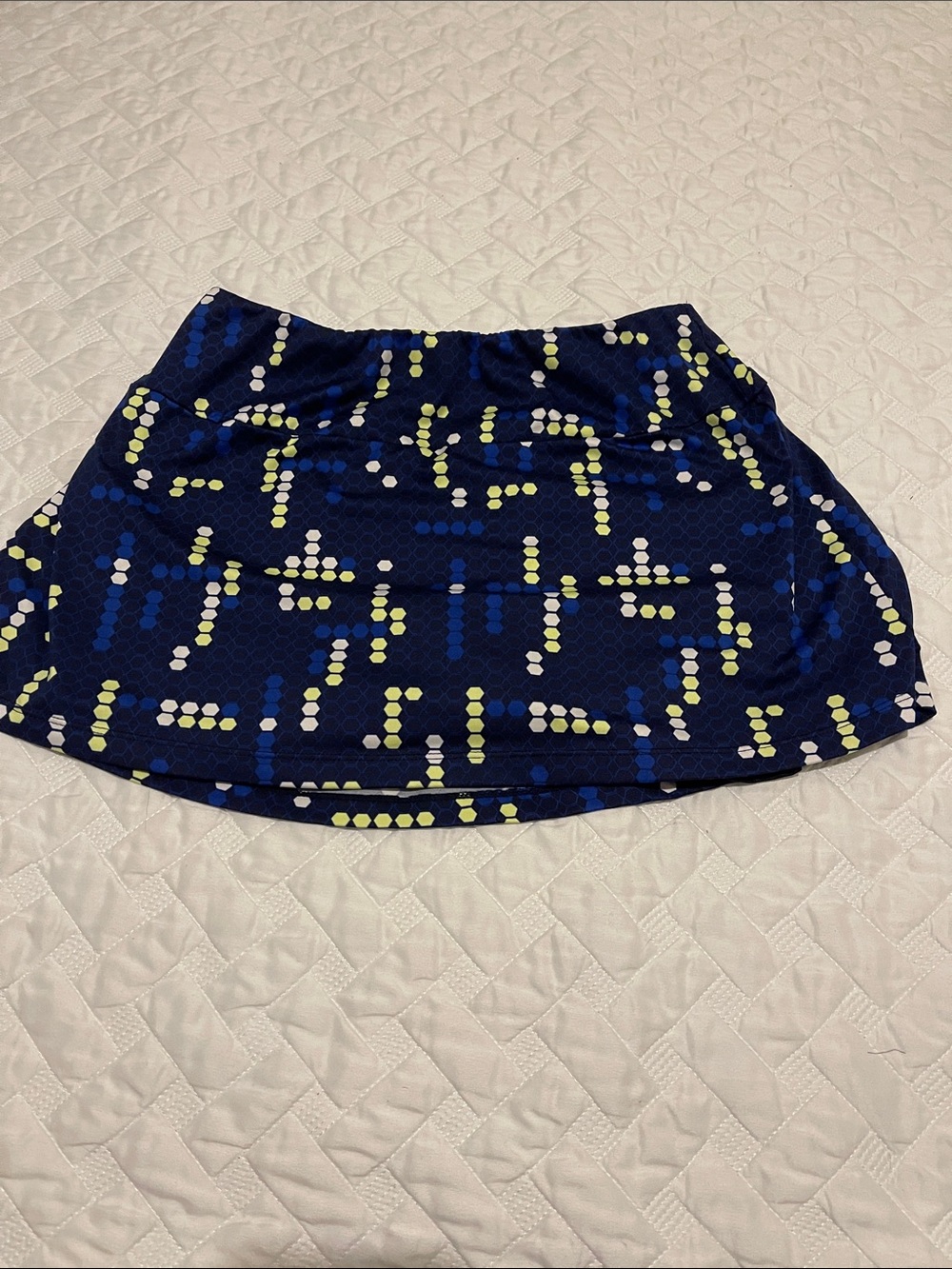 Tail Navy Skort with Lime & White Dot Pattern